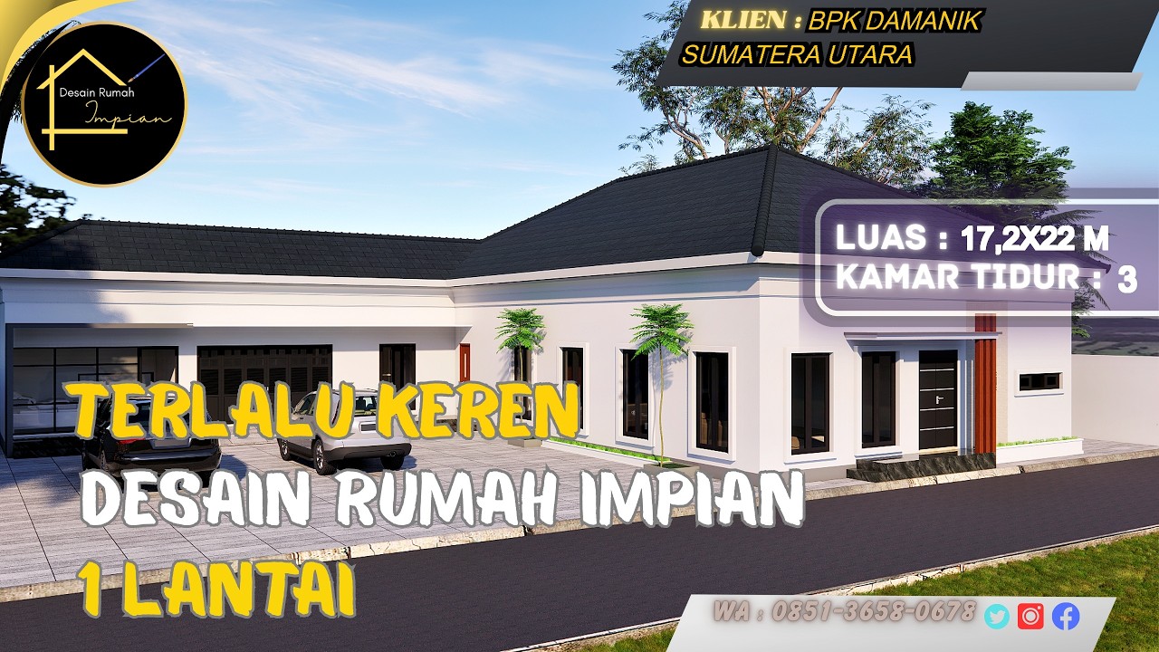 INSPIRASI DESAIN RUMAH 19x28m – Model Klinik dan Rumah Milik Bpk Damanik, Sumut,Super Estetik!