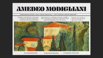 Testing Amedeo Modigliani Procreate Brushes, Paper & Canvas Textures & Color Swatches by Digi Life