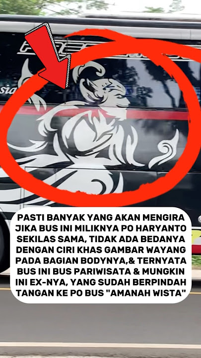 Terlihat dari liverynya bus ini mirip dengan livery pak Haryanto yang gambarnya ada wayangnya.