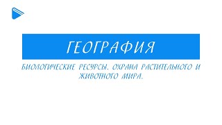 8 Класс - География - Биологические ресурсы. Охрана растительного и животного мира