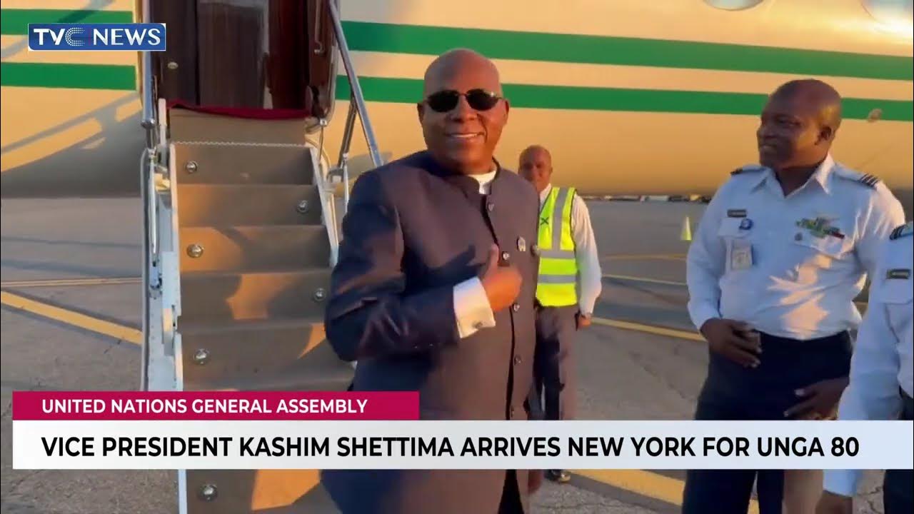Vice President Kashim Shettima Arrives New York For UNGA 80