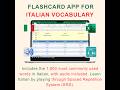 Italian Vocabulary Flashcards | Excel App | 1,800 Most Common Italian Words with Audio + Examples