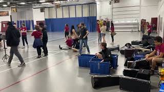 Setting up at HcA school