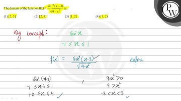 The domain of the function \( \mathrm{f}(\mathrm{x})=\frac{\sin ^{-...