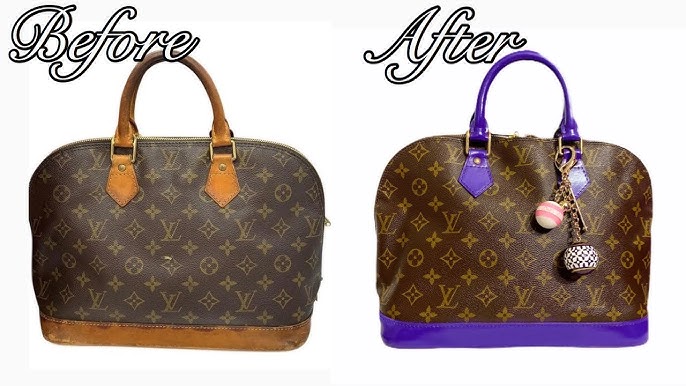 lv brown leather paint