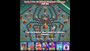 Easily 3 Star No Strings Attached! Challenge || Clash of Clans || #shorts #clashofclans #coc