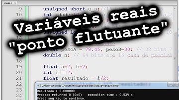 Linguagem C: Variáveis Reais (ponto flutuante)