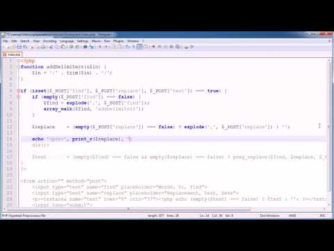 PHP Tutorials  Find Replace Text Part 3 3