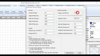 QuickCivil Series QuickStructure (CivilSoft) for beginners. Episode 12