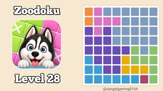 Zoodoku Level 28 walkthrough solution