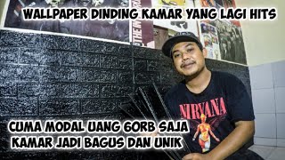MAKEOVER KAMAR JADI STUDIO | Wallpaper Dinding Motif Bata Hitam | Studio Podcast & Musik | vlogpril