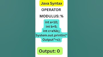 java modulus operator %, #core java