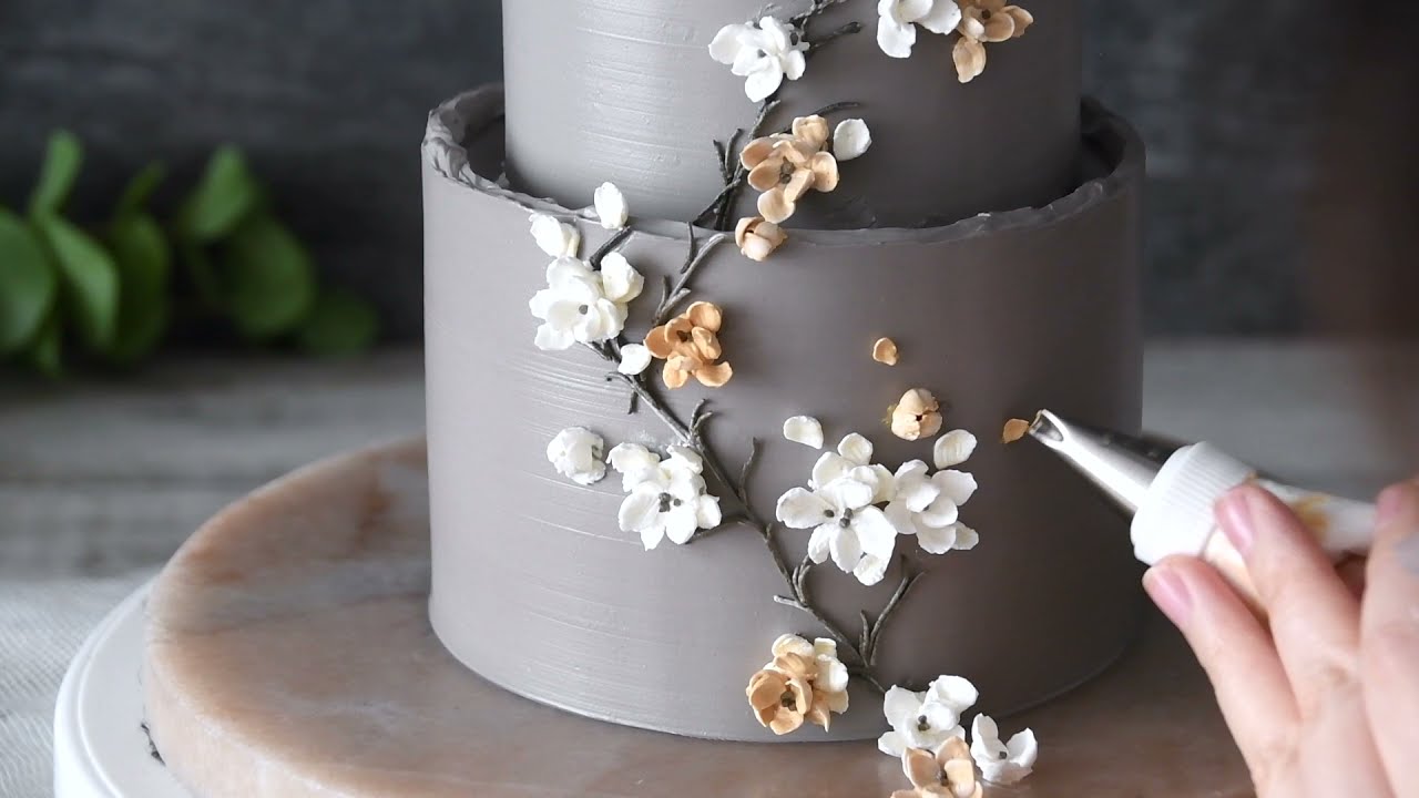 Buttercream Flower Cake | Mini Freesia Cake | Italian meringue buttercream | 버터크림플라워케이크