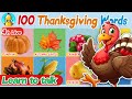 First 100 Thanksgiving Words — 4 Hour Learning Live 🍁🦃 | Fall Vocabulary for Kids &amp; Toddlers