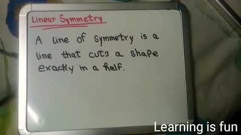 What is linear symmetry?