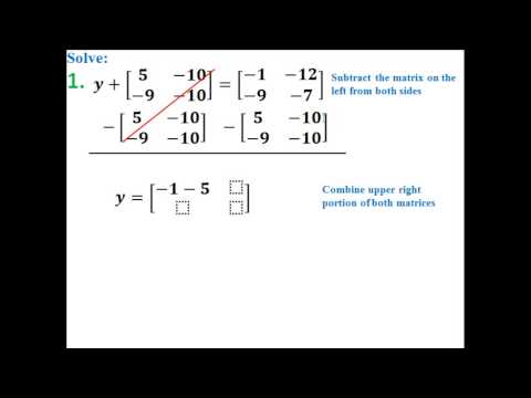 7.2 Matrix equations #1
