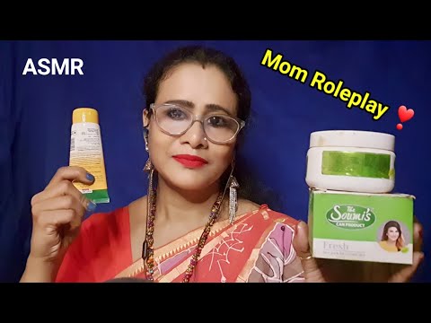 Asmr Mom Roleplay ~Taking Care of Your Skin (Facial+ Gentle Kisses ) ♥️| Dearly ASMR