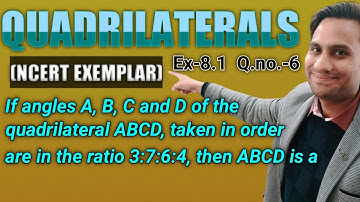 If angles A, B, C and D of the quadrilateral ABCD, taken in order, are in the ratio 3:7:6:4, then A