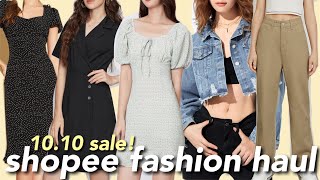 10.10 SHOPEE FASHION HAUL (w/ 22% DISCOUNT CODE) | Ar. Erika Lim