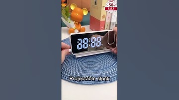 3D Projection Alarm Clock Makeup LED Mirror