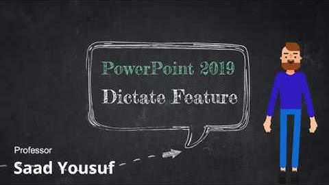 Dictate Option PowerPoint 2019
