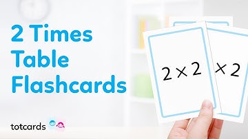 2 times table flashcards - learn 2 x multiplication flash cards for kids - Totcards (4K)