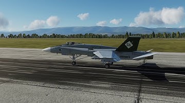 DCS: F/A-18 Crosswind Landing