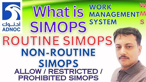 What is SIMOPS | Routine SIMOPS | Non Routine SIMOPS |Allow SIMOP-Restricted SIMOP-Prohibited SIMOPS
