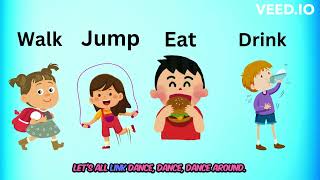 kids fun and learn | kids learning video | learning action words | kids video
