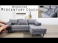 DIY Miniature Sectional Couch (with chaise)