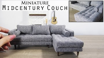 DIY Miniature Sectional Couch (with chaise)