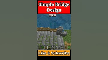 Simple Bridge 🌉 Design In Minecraft #shorts #minecraft #short