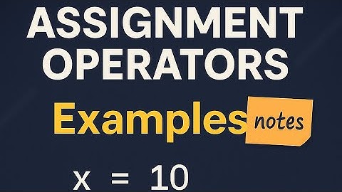 Assignment operator