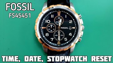 FOSSIL FS45451 TIME SETTING AND STOPWATCH RESET