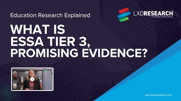 What is ESSA Tier 3?  What makes a study Promising evidence?