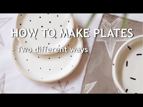 CERAMICS AT HOME l How to make plates two different ways I bisque and glaze