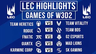 LEC Highlights ALL GAMES Week 3 Day 2 | LEC Winter 2024