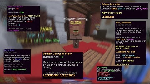 All the NEW ITEMS from the JERRY EVENT (Hypixel Skyblock)