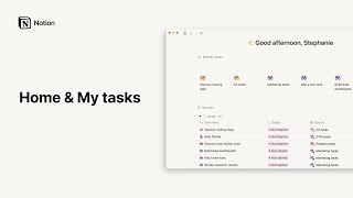 Home \u0026 My tasks