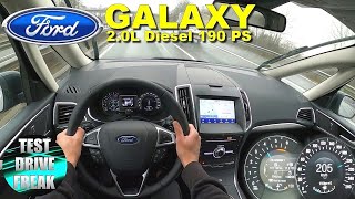 2021 Ford Galaxy 2.0 Ecoblue 190 Ps Top Speed Autobahn Drive Pov