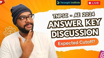 Combined technical service exam 2024 key|TNPSC AE - 2024 Answer Key Discussion🔥 | Terzaghi Institute