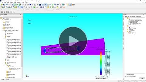 Electric field analysis using 2D model