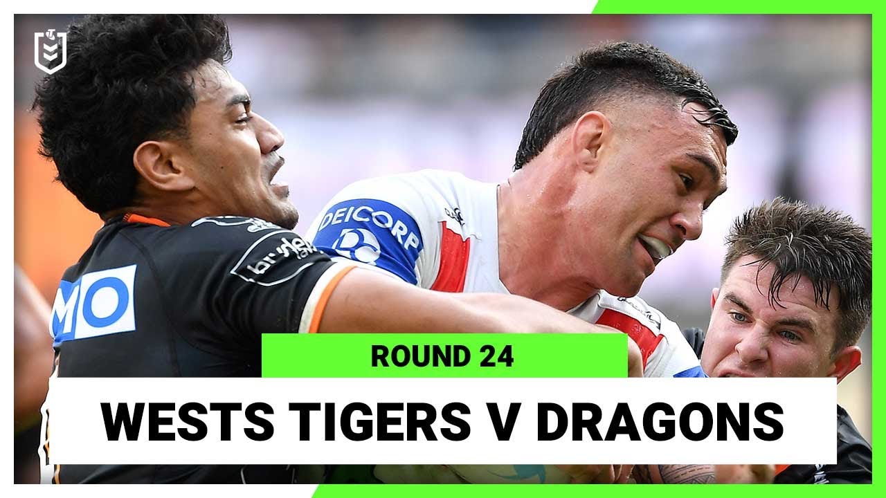 NRL Wests Tigers v St George Illawarra Dragons Round 24, 2022 Full Match Replay