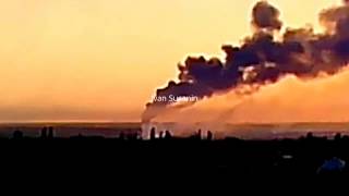 Novorossia Donbass Yasinovataya unter schweren Raketenangriff Junta 16. August 2014