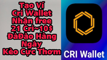 Cri Wallet Tạo Ví Lụm 10$ Và Đào Hàng Ngày | mã mời : BfA5Opjm