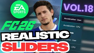 MASSIVE SLIDER CHANGES ‼️ Settings and Sliders for FC26 realism! 