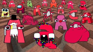 DESTROY ALL 3D ALPHABET LORE FAMILY in BIG MAZE - Garry's Mod