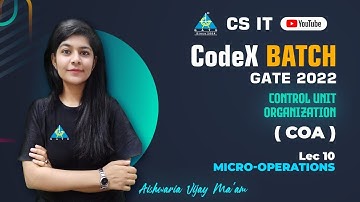 #10 Micro Operations | Computer Organization & Architecture By Aishwaria Ma