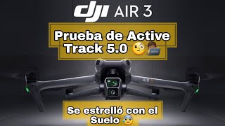 DJI AIR 3 Se estrelló😰 en prueba de Seguimiento Active Track 5.0 en español
