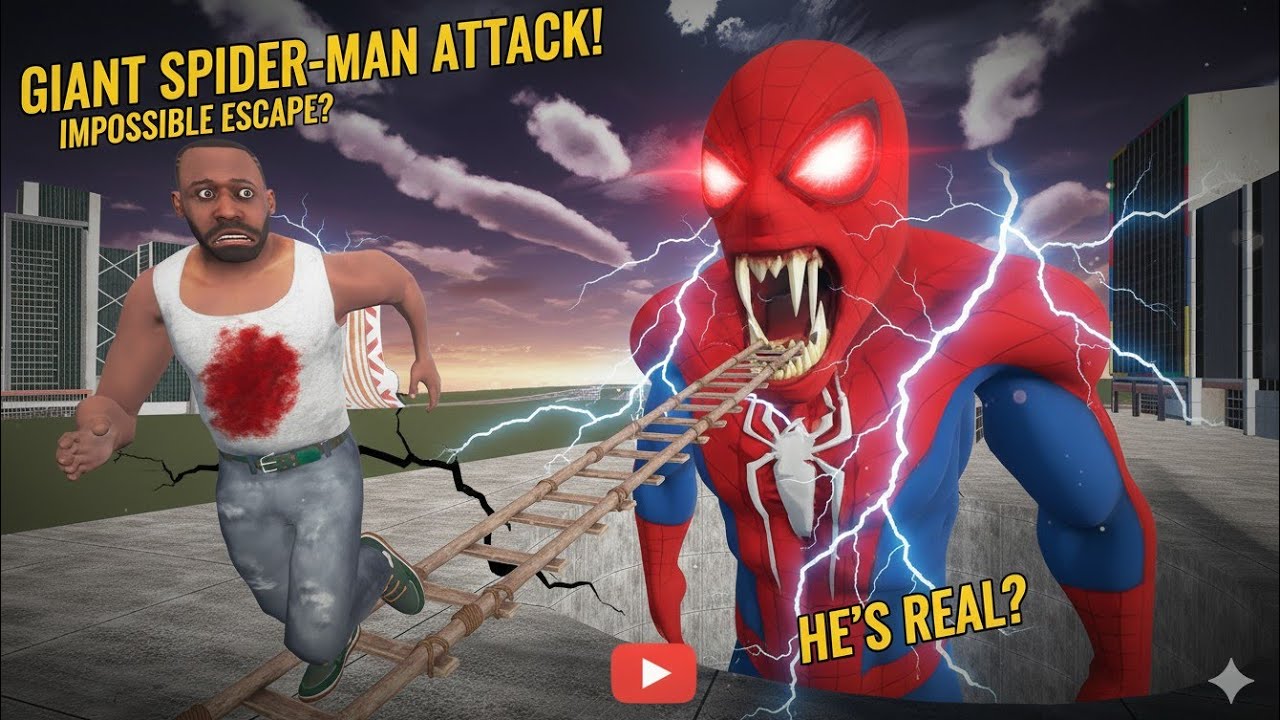 Franklin Entered Inside Spiderman Head & Mouth In Indian Bike Driving 3d